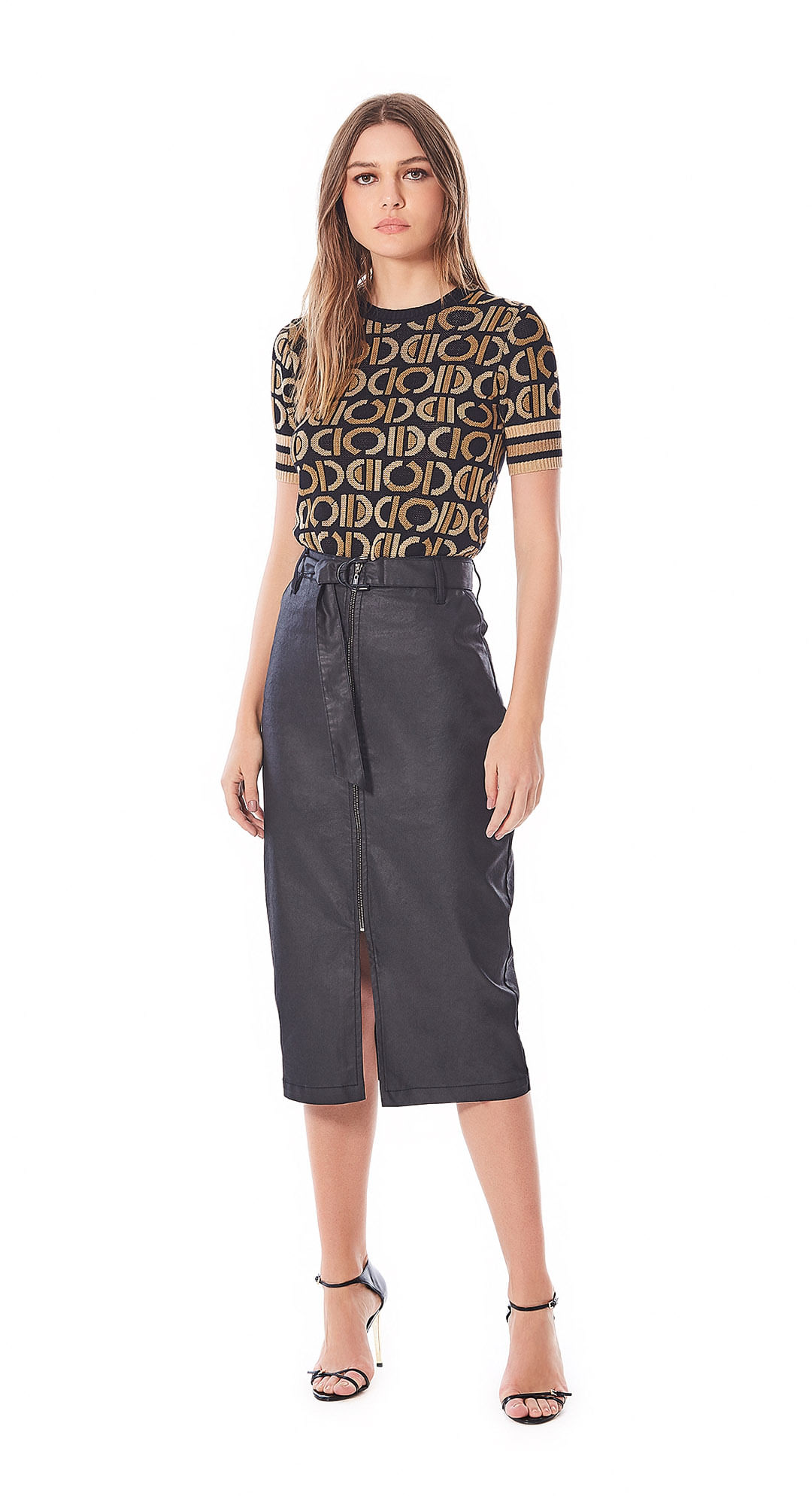 saia midi preta reta